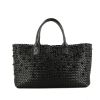 Bottega Veneta  Cabat shopping bag  in black intrecciato leather - 360 thumbnail