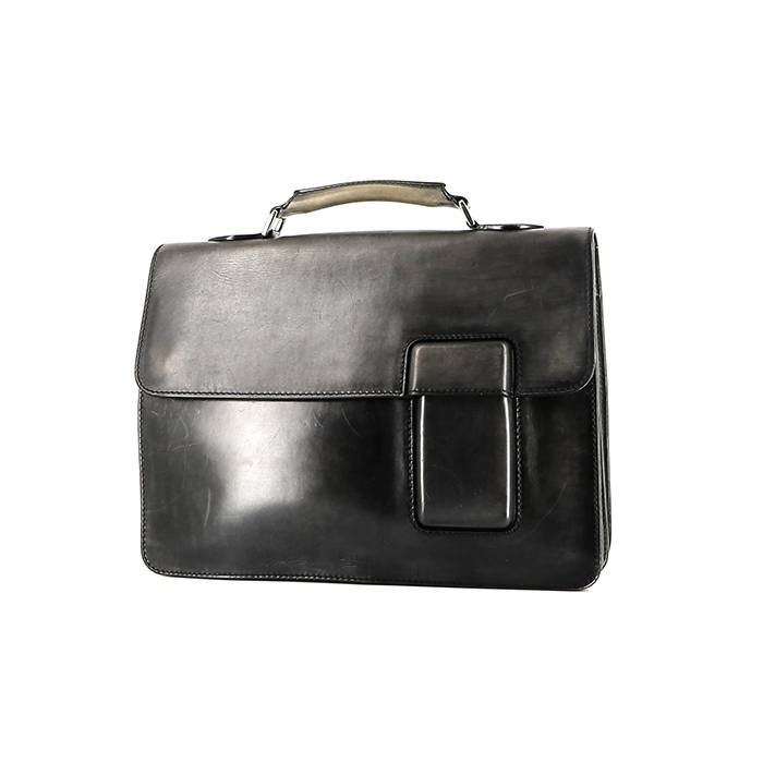Berluti   briefcase  in grey and black smooth leather - 00pp