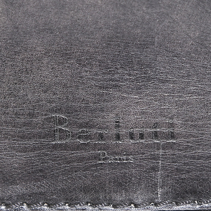 Porta-documentos Berluti   en cuero liso gris y negro - Detail D3