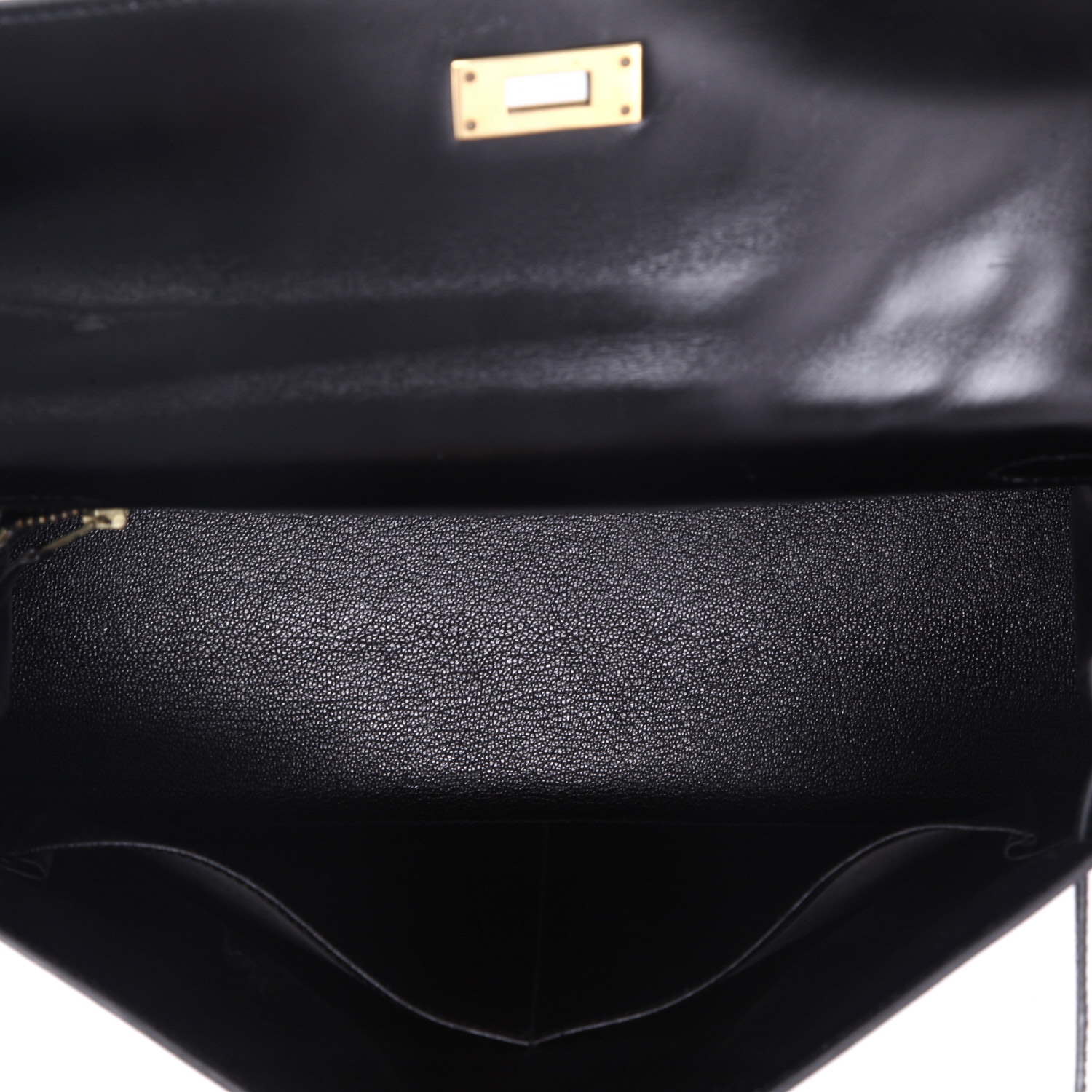 Sac à main Hermès  Kelly 32 cm en cuir box noir - Detail D3
