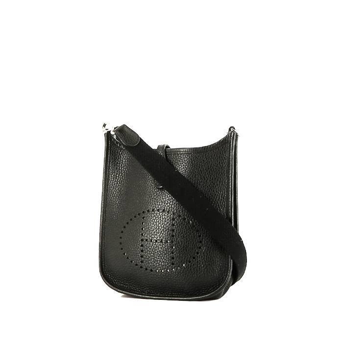 Bolso bandolera Hermès  Mini Evelyne en cuero togo negro - 00pp