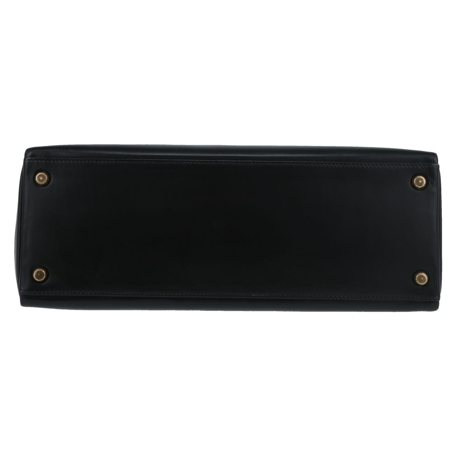 Bolso de mano Hermès  Kelly 32 cm en cuero box negro - Detail D1