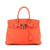 Hermès  Birkin 30 cm handbag  in orange Capucine togo leather - 360 thumbnail