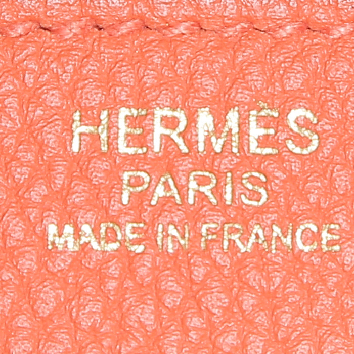 Sac à main Hermès  Birkin 30 cm en cuir togo orange Capucine - Detail D3