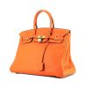 Hermès  Birkin 35 cm handbag  in orange leather taurillon clémence - 00pp thumbnail