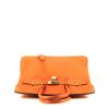 Bolso de mano Hermès  Birkin 35 cm en cuero taurillon clémence naranja - 360 Front thumbnail