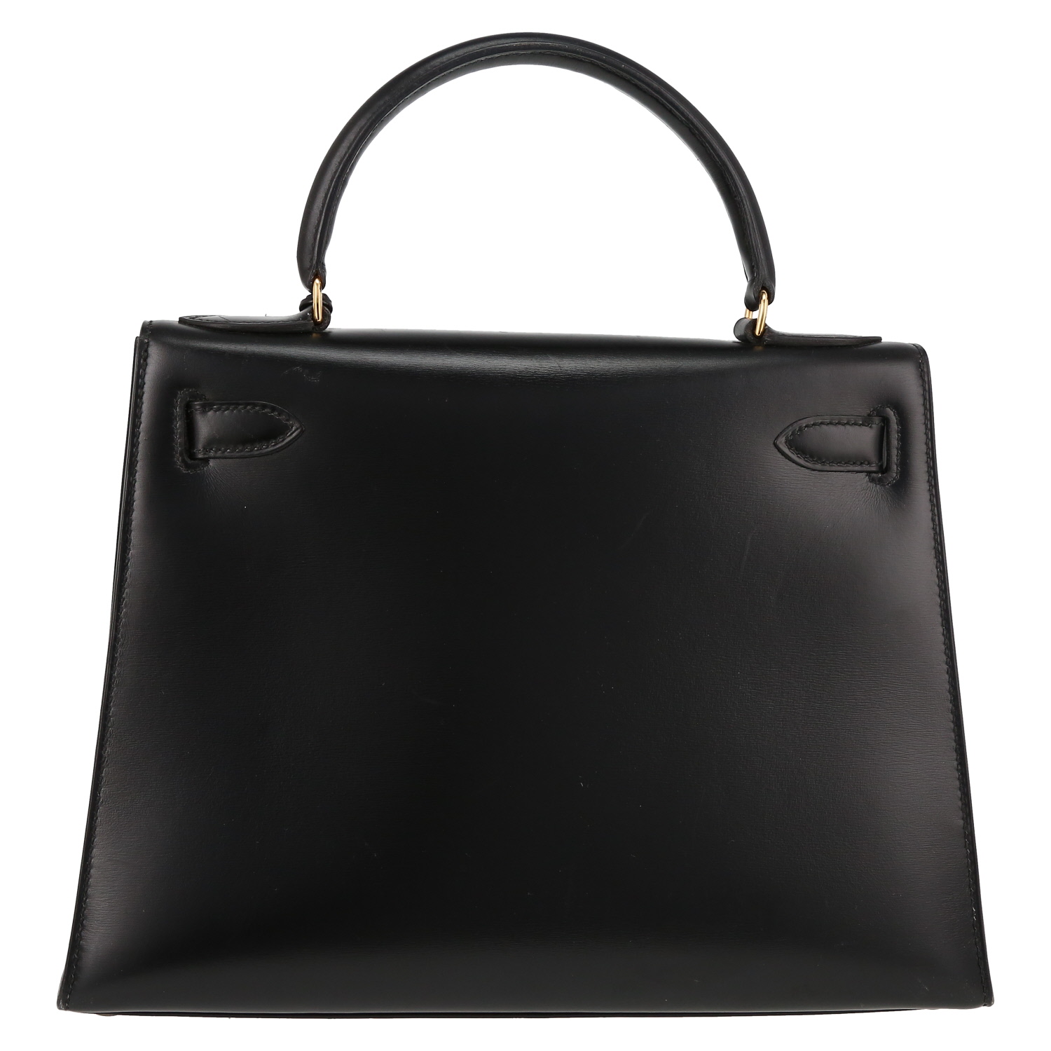 Sac à main Hermès  Kelly 28 cm en cuir box noir - Detail D7