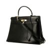 Hermès  Kelly 35 cm handbag  in black box leather - 00pp thumbnail