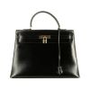 Hermès  Kelly 35 cm handbag  in black box leather - 360 thumbnail