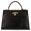 Hermès  Kelly 32 cm handbag  in black box leather - Detail D2 thumbnail
