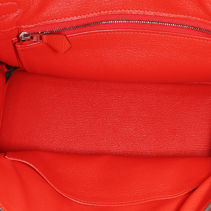 Borsa Hermès  Birkin 25 cm in pelle togo rossa - Detail D2