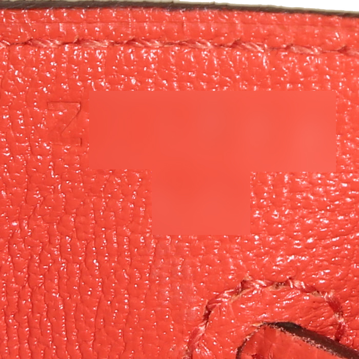 Borsa Hermès  Birkin 25 cm in pelle togo rossa - Detail D4
