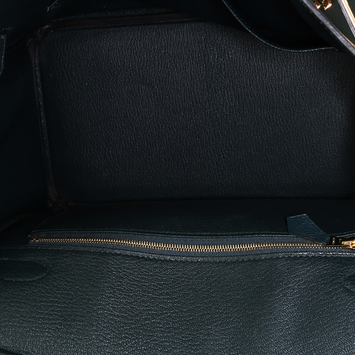 Hermès  Birkin 30 cm handbag  in green epsom leather - Detail D2