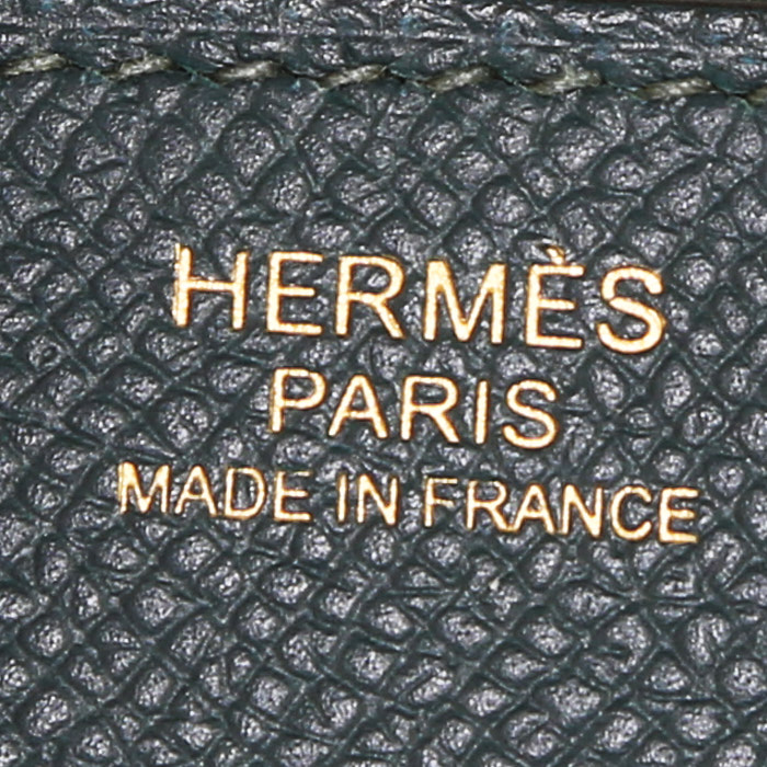 Bolso de mano Hermès  Birkin 30 cm en cuero epsom verde pino - Detail D3