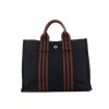 Hermès  Toto Bag - Shop Bag shopping bag  in blue canvas - 360 thumbnail