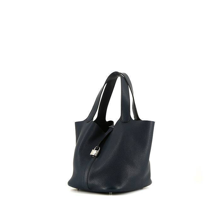 Hermès  Picotin handbag  in navy blue togo leather - 00pp