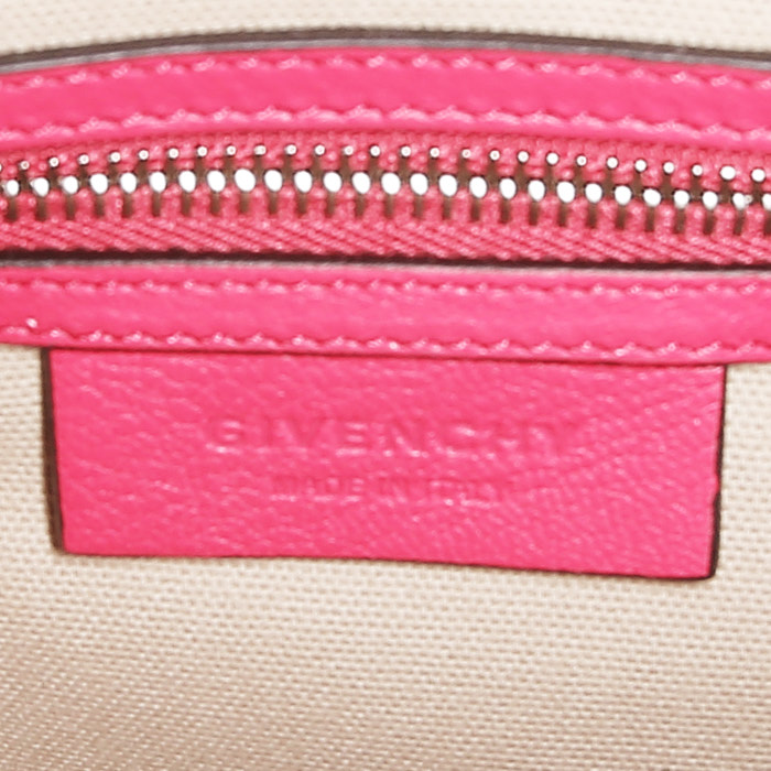 Givenchy  Antigona small model  handbag  in pink leather - Detail D4