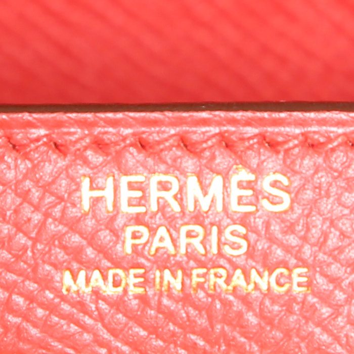 Sac à main Hermès  Kelly 32 cm en cuir epsom rouge - Detail D4