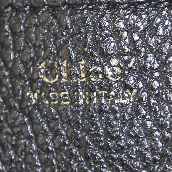 Chloé  Drew shoulder bag  in black grained leather - Detail D3