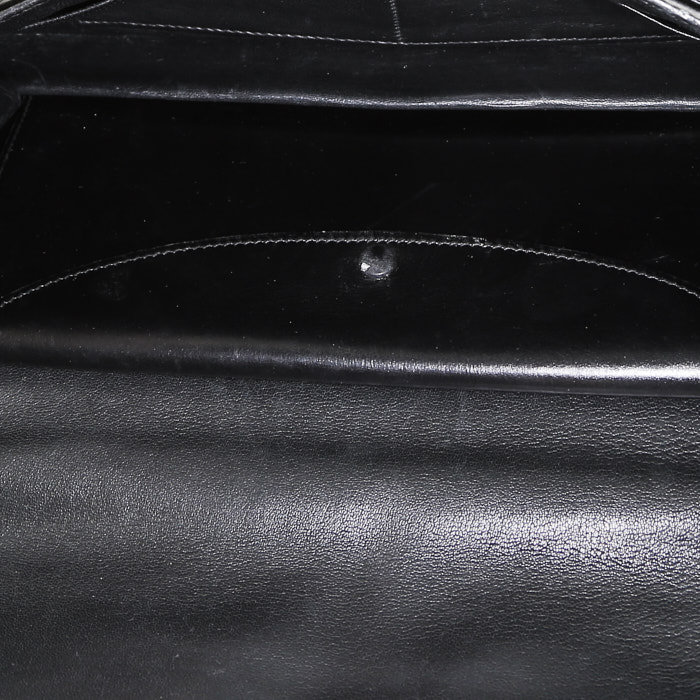 Borsa Hermès  Vintage in pelle box nera - Detail D2
