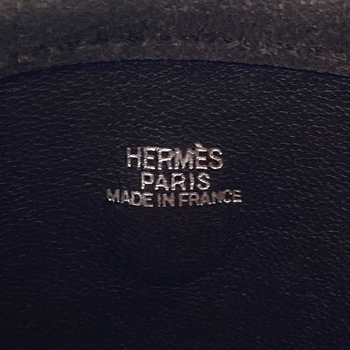 Borsa a tracolla Hermès  Mini Evelyne in pelle di vitello doblis marrone - Detail D3