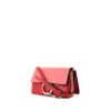 Chloé  Faye shoulder bag  in pink smooth leather  and red grained leather - 00pp thumbnail