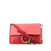 Chloé  Faye shoulder bag  in pink smooth leather  and red grained leather - 360 thumbnail