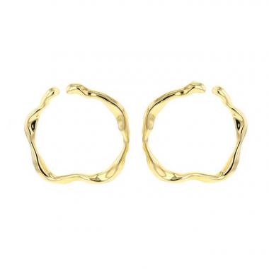 Par de criollas Dior Nougat modelo grande de oro amarillo