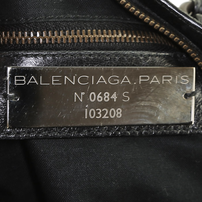 Sac à main Balenciaga  First en cuir noir - Detail D4