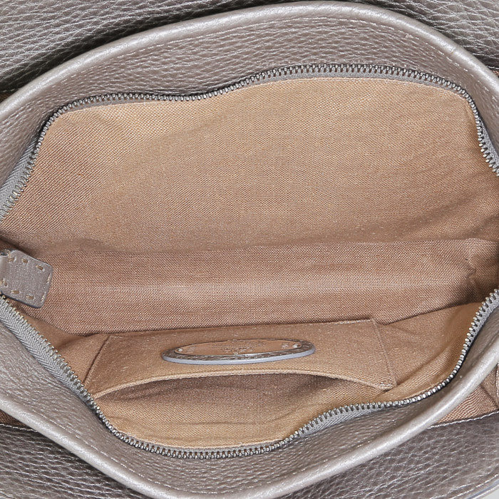 Bolso 24 horas Fendi  Selleria en cuero plateado - Detail D2