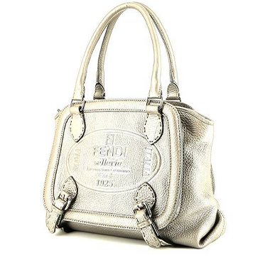 Borsa ventiquattrore Fendi  Selleria in pelle argentata