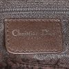 Dior Flight handbag in chocolate brown suede and off-white whool - Detail D3 thumbnail