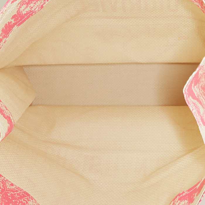 Sac cabas Dior   en raffia beige et rose - Detail D2
