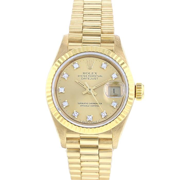 Montre Rolex Datejust Lady en or jaune Ref: 69178 Vers 1987