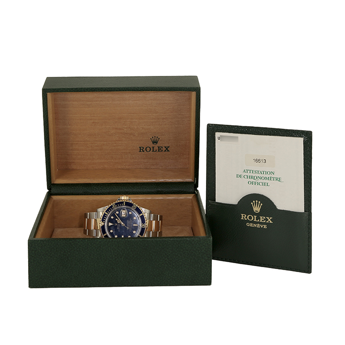 Rolex Submariner Date  in gold and stainless steel Ref: Rolex - 16613  Circa 1997 - Detail D2