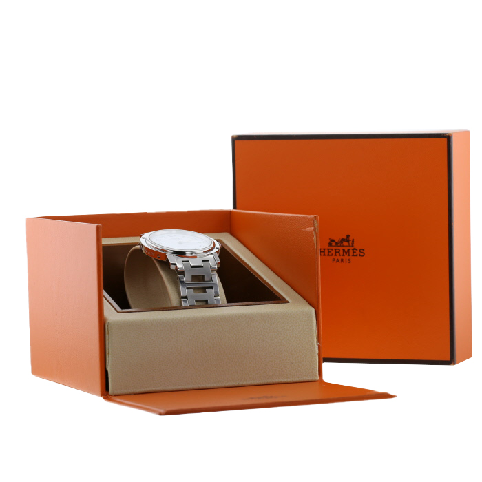 Reloj Hermès Clipper de acero Ref: CL6.710  Circa 2000 - Detail D2