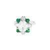 Mellerio  ring in platinium, diamonds and emerald - 00pp thumbnail