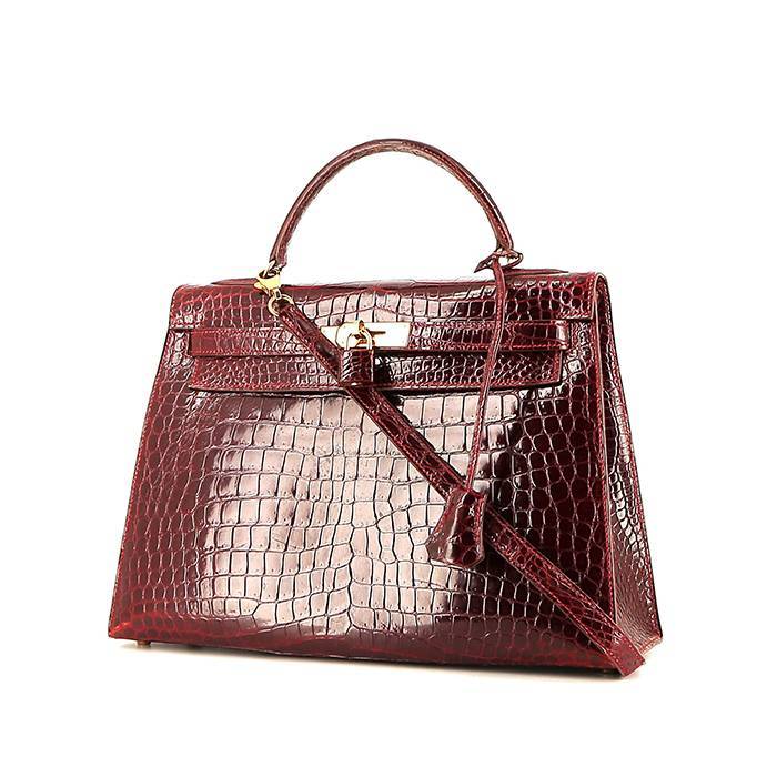 B-Buzz mini bag in crocodile-print leather red - Women | BALMAIN