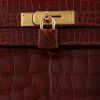 Hermès  Kelly 28 cm handbag  in brown alligator - Detail D1 thumbnail