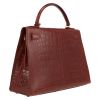Hermès  Kelly 28 cm handbag  in brown alligator - Detail D6 thumbnail