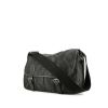 Bottega Veneta   shoulder bag  in anthracite grey printed canvas  and black leather - 00pp thumbnail