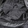 Borsa a tracolla Bottega Veneta   in tela con stampa grigio antracite e pelle nera - Detail D2 thumbnail