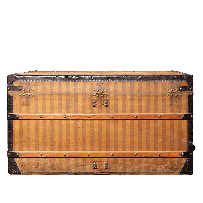 Louis Vuitton trunk printed patern canvas and metal - Detail D3