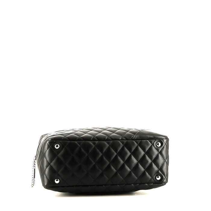 Chanel  Cambon handbag  in black quilted leather - Detail D4