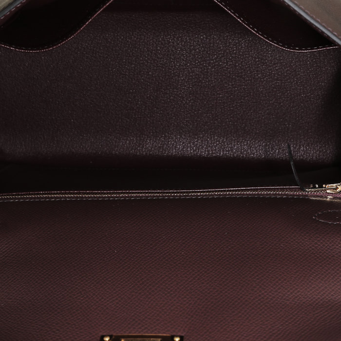 Borsa Hermès  Kelly 28 cm in pelle Epsom rossa Sellier - Detail D3