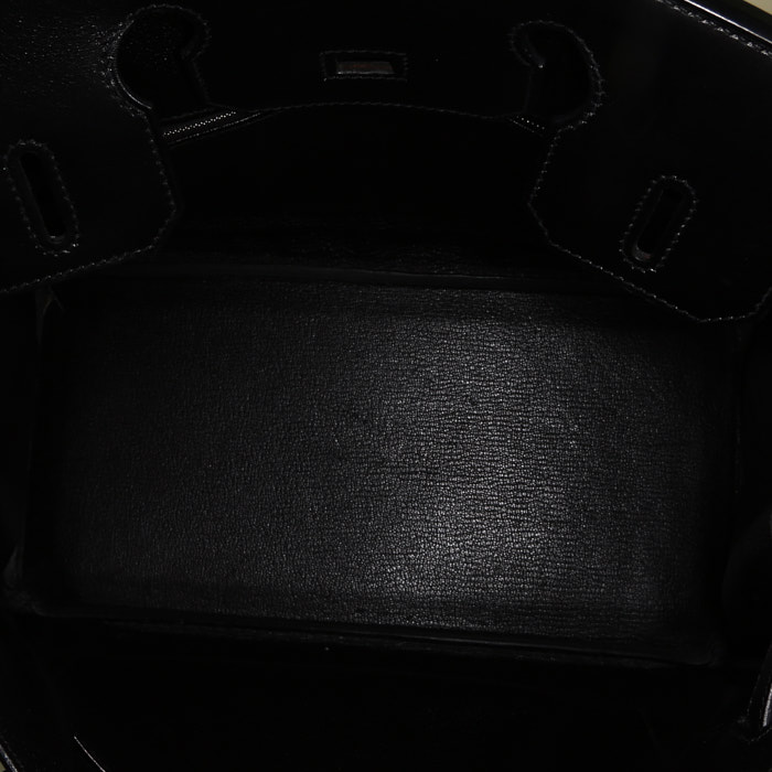 Borsa Hermès  Birkin So Black in pelle box nera - Detail D2