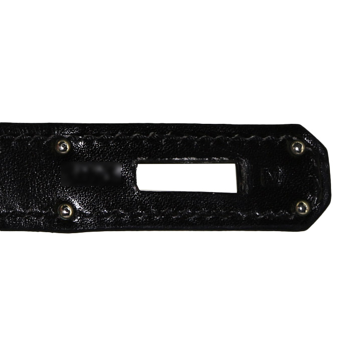 Hermès  Birkin So Black handbag  in black box leather - Detail D4