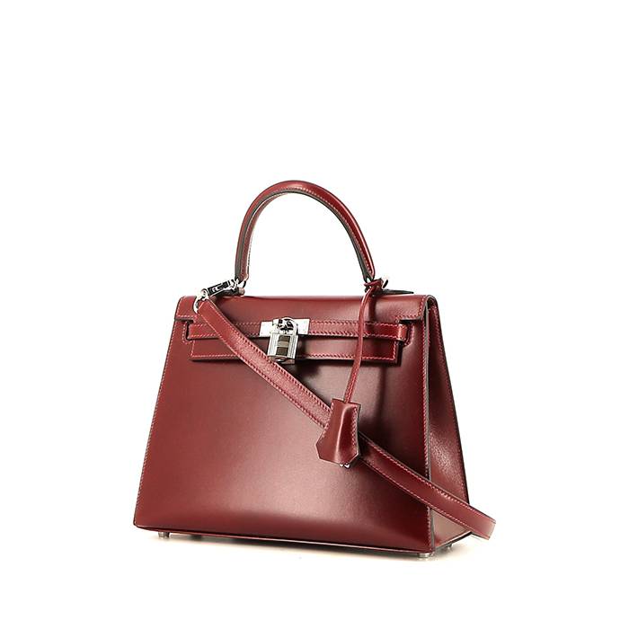Hermès  Kelly 25 cm handbag  in red H box leather - 00pp