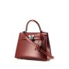 Hermès  Kelly 25 cm handbag  in red H box leather - 00pp thumbnail