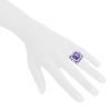 Chanel Baroque large model ring in white gold, tourmaline and amethysts - Detail D1 thumbnail